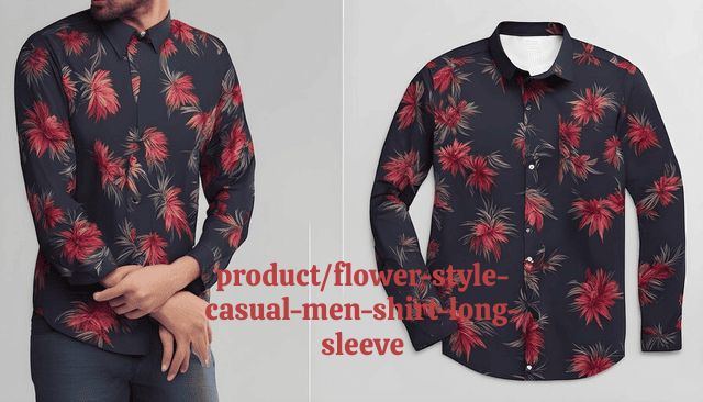 thesparkshop.in:product/flower-style-casual-men-shirt-long-sleeve-and-slim-fit-mens-clothesxxx